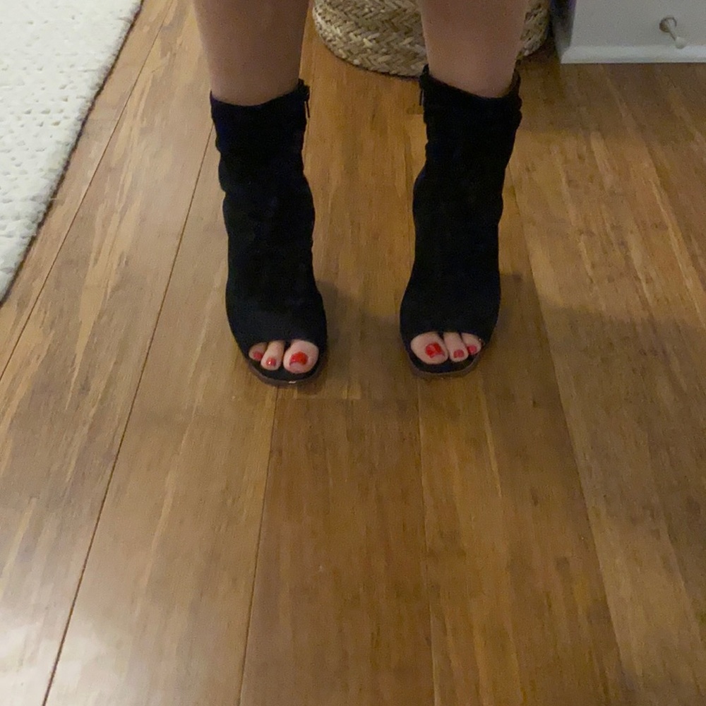 Black ankle booties